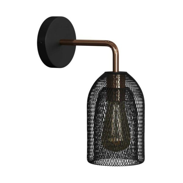 Fermaluce Metal con paralume Ghostbell, lampada a muro in metallo con estensione curva - immagine 6