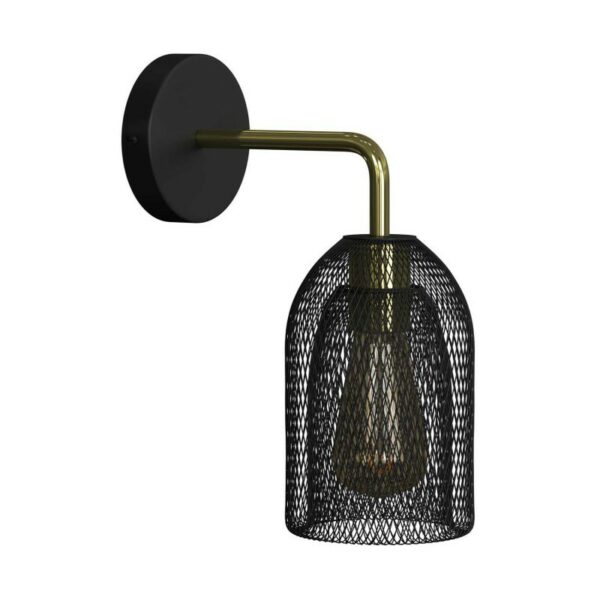 Fermaluce Metal con paralume Ghostbell, lampada a muro in metallo con estensione curva - immagine 8